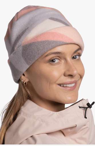 Buff Polar Prints bonnet Rose