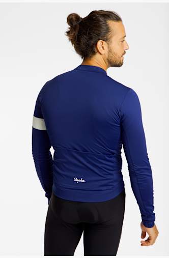 Rapha Core Thermal LS Herren Biketrikot Blau