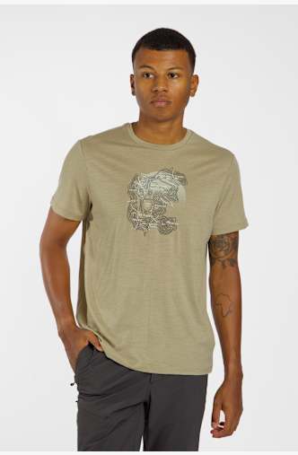 icebreaker Merino 150 Tech Lite Ruapehu Round t-shirt uomo Beige