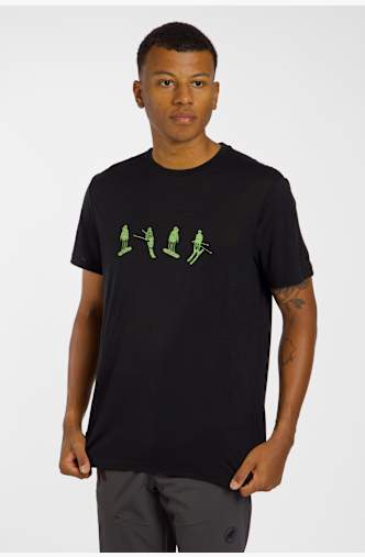 icebreaker Merino 150 Tech Lite Snow Day Herren T-Shirt Schwarz