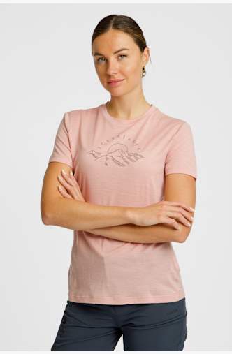icebreaker Merino 150 Tech Lite Sunrise Summit t-shirt donna Rosa