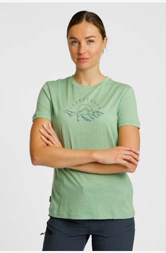 icebreaker Merino 150 Tech Lite Sunrise Summit t-shirt donna Verde