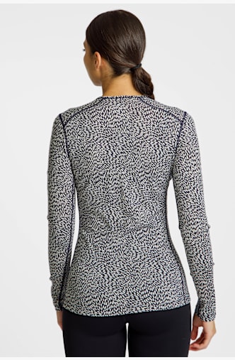 icebreaker Merino 200 Oasis Flock Forms manche longue thermique femmes Blanc