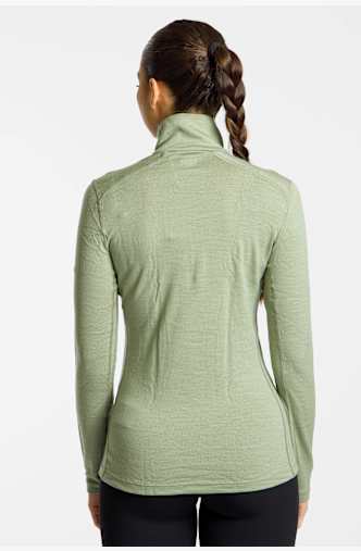 icebreaker Merino 260 Tech Half-Zip manche longue thermique femmes Vert