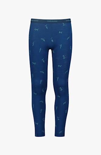 icebreaker Merino 200 Oasis Snow Day Kinder Thermohose Blau