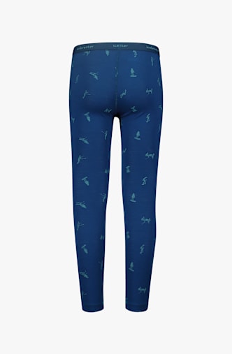 icebreaker Merino 200 Oasis Snow Day Kinder Thermohose Blau