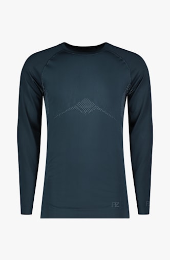 POWERZONE Running Seamless Herren Longsleeve Blau