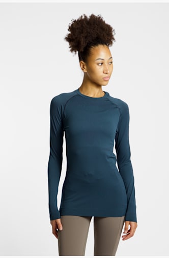 POWERZONE Seamless Damen Longsleeve Blau