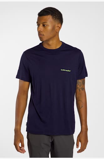 icebreaker Merino 150 Tech Lite IB Wordmark Herren T-Shirt Blau