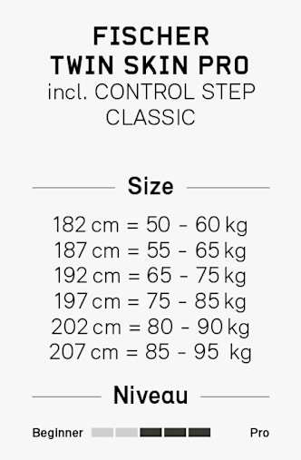 Fischer Twin Skin Pro Classic ski de fond set Noir