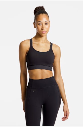 ON Performance Medium Damen Sport-BH Schwarz