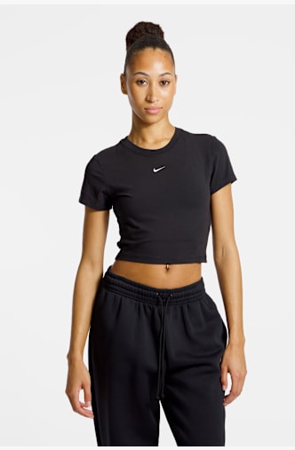 Nike Chill Knit Cropped Damen T-Shirt Schwarz