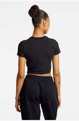 Nike Chill Knit Cropped Damen T-Shirt Schwarz