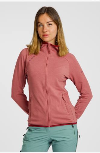 RADYS R4 Stretchfleece Hoodie midlayer femmes Pink