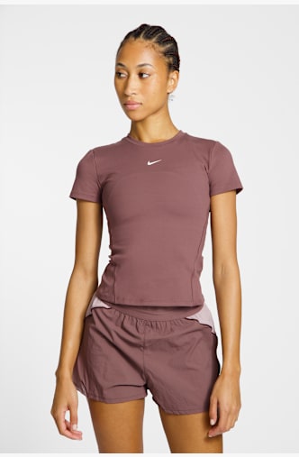 Nike One Dri-FIT Damen T-Shirt Braun