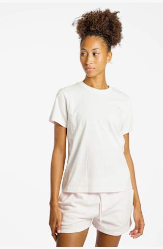 New Balance Jersey Small Logo Damen T-Shirt Pink
