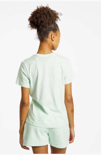New Balance Jersey Small Logo Damen T-Shirt Grün