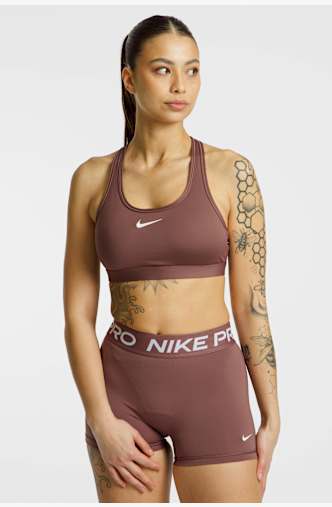 Nike Swoosh Padded Medium soutien-gorge de sport femmes Marron