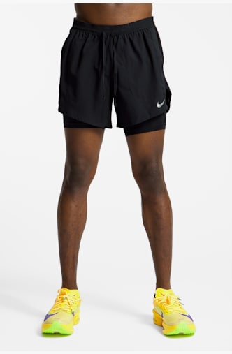 Nike Dri-FIT Stride Hybrid 2in1 5" short uomo Nero