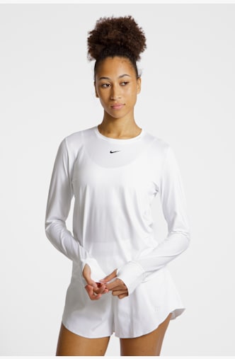 Nike One Classic Dri-FIT longsleeve femmes Blanc