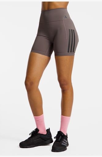 adidas Optime Workout 3S Damen Short Braun