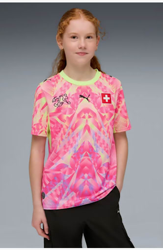PUMA Schweiz Replica Match Concept Kinder Torwarttrikot WM 2026 pink Pink