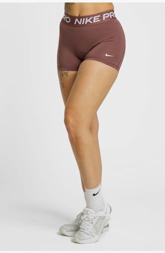 Nike Pro 3" short donna Marrone