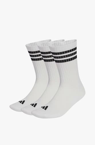 adidas 3-Pack 3S Cushioned Crew 37-45 chaussettes Blanc