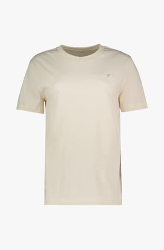 New Balance Jersey Small Logo Damen T-Shirt Beige