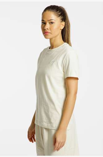 New Balance Jersey Small Logo Damen T-Shirt Beige