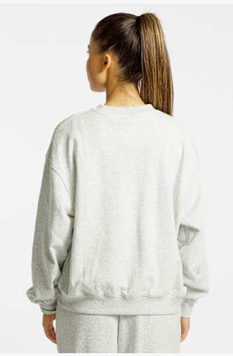 New Balance Sport Essentials French Terry Small Logo Damen Pullover Grau