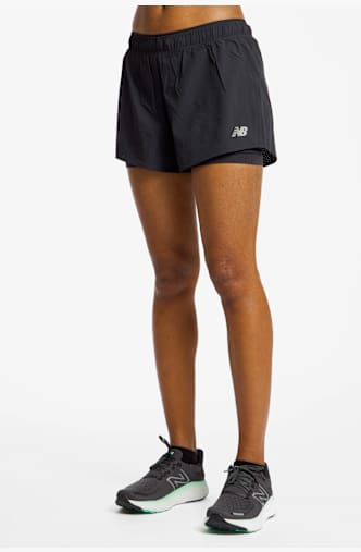 New Balance RC Seamless 2in1 3" Damen Short Schwarz