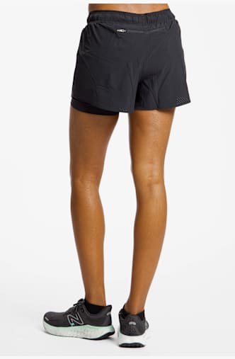 New Balance RC Seamless 2in1 3" Damen Short Schwarz