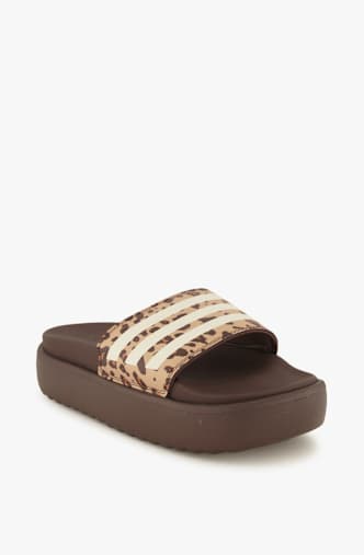 adidas Platform Adilette slipper femmes Marron