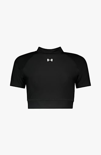 Under Armour HeatGear® Crop Mock t-shirt donna Nero