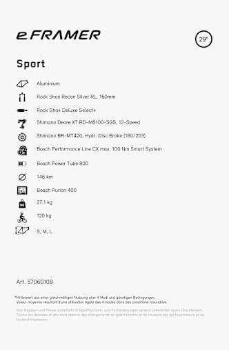 e-Framer Sport 29 E-Mountainbike Grün