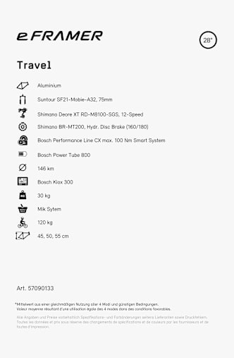 e-Framer Travel 28 e-bike Grigio Chiaro