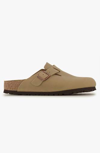 Birkenstock Boston LEOI Narrow Fit Damen Slipper Braun