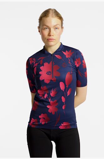 Stoke Inula Half-Zip maillot de bike femmes Bleu