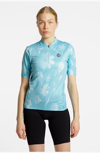 Stoke Inula Half-Zip Damen Biketrikot Blau