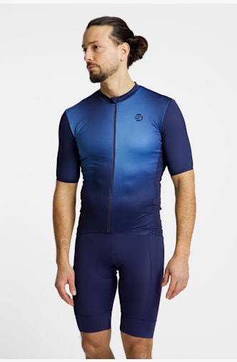 Stoke Ribes Full-Zip maillot de bike hommes Bleu