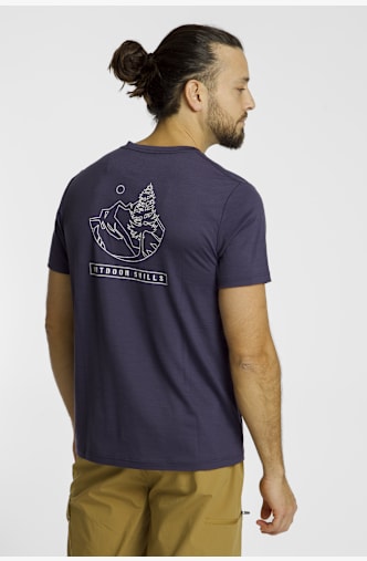 46 NORD Merino t-shirt uomo Blu