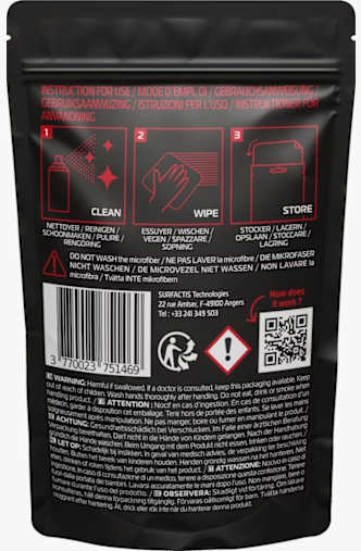 Visio Dry VisioFog® Anti-Fog Mikrofasertuch Grau