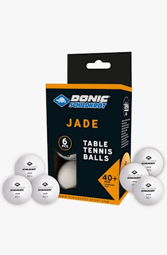Schildkröt 6-Pack Jade Poly 40+ balle de tennis de table Blanc