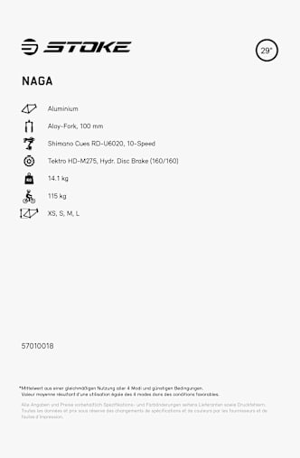 Stoke Naga 29 Mountainbike Blau