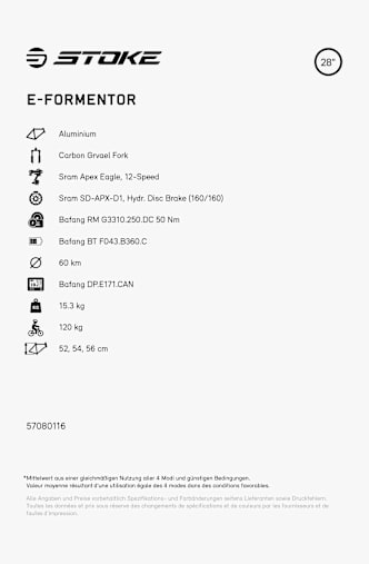 Stoke e-Formentor 28 E-Gravel Bike Grau