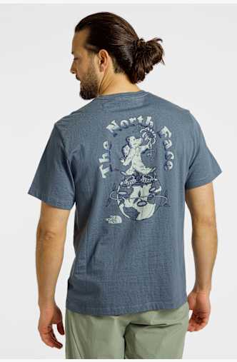 The North Face Retro Earth Relaxed Graphic Herren T-Shirt Blau