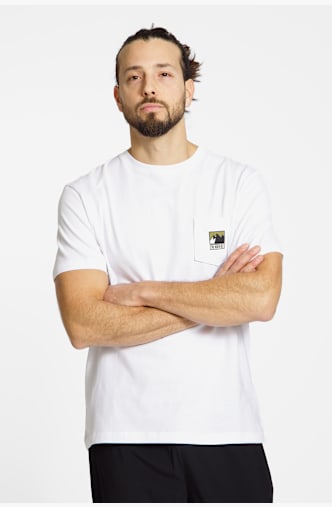 The North Face Mountain Logo Relaxed Herren T-Shirt Weiss