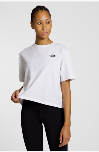 The North Face Evolution Simple Dome Cropped Relaxed Damen T-Shirt Weiss