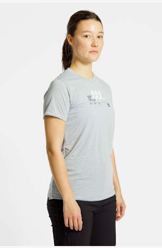 The North Face Bitmap Silhouette Graphic Damen T-Shirt Blau